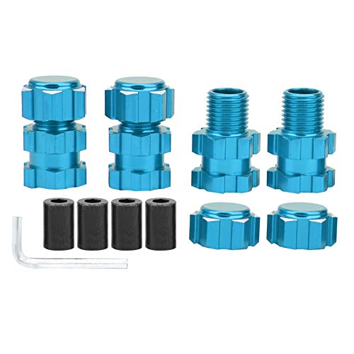 Respicefinem 17mm Sechskantadaptermuttern Splined Wheel Hubs Extension Combiner für 1/10 RC -Auto für Maxx -Qualität Aluminiumlegierung neuartiger Aussehen Exquisite Verarbeitung (Blau) von Respicefinem
