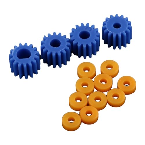 Respicefinem 26 Stück Kunststoff-ZahnRadsätze aus Kunststoff, Spindel-Schneckengetriebe-Hülse 2 mm/2,3 mm/3 mm/3,17 mm/4 mm für Flugzeug-Auto-Modellmaschinen, Spielzeug von Respicefinem