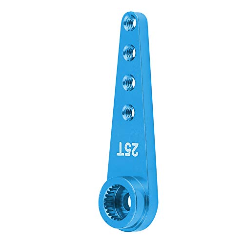 Respicefinem CNC bearbeitete Aluminiumlegierung 25T -Servoarm in blau und rote Optionen ideal für WPL 1627 RC Truck (WPL1627B Blue) von Respicefinem