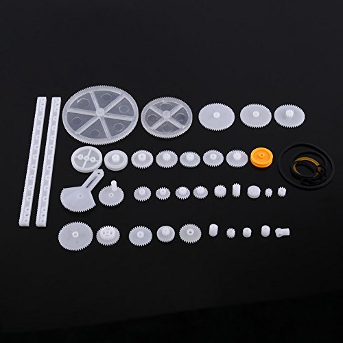Respicefinem R KunststoffZahnräder, Riemenscheiben-Riemen-Sets, Kronenrad-Set, Robotermotor, Spielzeugteile, 84 Arten (34 Kinds Gear kit) von Respicefinem