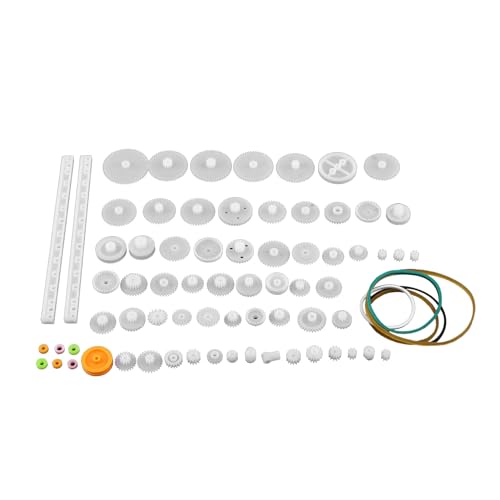 Respicefinem R KunststoffZahnräder, Riemenscheiben-Riemen-Sets, Kronenrad-Set, Robotermotor, Spielzeugteile, 84 Arten (75 kinds Gear kit) von Respicefinem