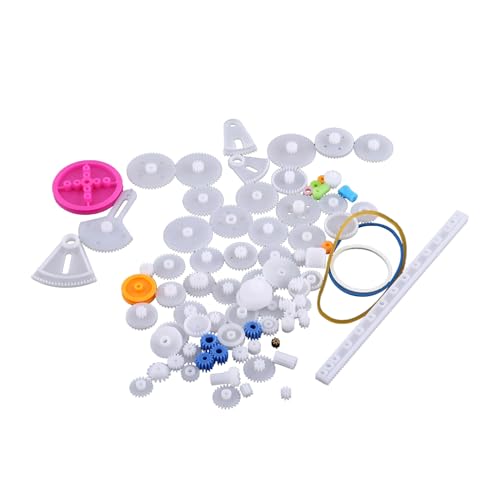 Respicefinem R KunststoffZahnräder, Riemenscheiben-Riemen-Sets, Kronenrad-Set, Robotermotor, Spielzeugteile, 84 Arten (85 kinds Gear kit) von Respicefinem