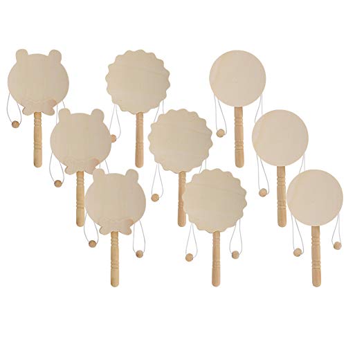 RespireFinem 3 Sets Cartoon Holzrassel Babyspielzeug Holzhandwerk DIY -Gemälde für frühe Bildung Festes Holz Glatte Verarbeitung runder Ecke Design Holzfarbe für Kinder zum RespireFinem 3 Sets Cartoon Holzrassel Babyspielzeug Holzhandwerk DIY -Gemälde für frühe Bildung Festes Holz Glatte Verarbeitung runder Ecke Design Holzfarbe für Kinder zum von Respicefinem