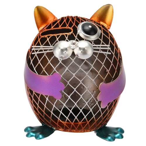 RespireFinem Metal Cat Coin Schweinehereise für Erwachsene Handfarbe Animal Money Bank mit Gummistopfen ideal für Wohnzimmer Bücherregal zu Hause RespireFinem Metal Cat Coin Schweinehereise für Erwachsene Handfarbe Animal Money Bank mit Gummistopfen ideal für Wohnzimmer Bücherregal zu Hause von Respicefinem