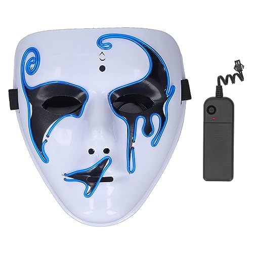 LED-Halloween-Kostüm, Gruselige Maske, Purge-Maske Mit EL-Draht, 3 Blinkmodi Für Halloween, Festival, Party, Cos Play von Restokki