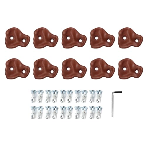 Restokki 10 Prozent Klettern hält PE Bequeme Handgefühlsgriffe für Innen im Freien im Freien (Coffee Color) von Restokki