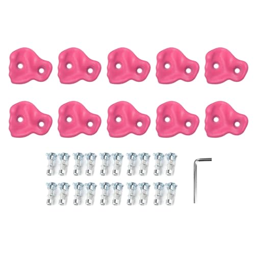 Restokki 10 Prozent Klettern hält PE Bequeme Handgefühlsgriffe für Innen im Freien im Freien (Pink) von Restokki
