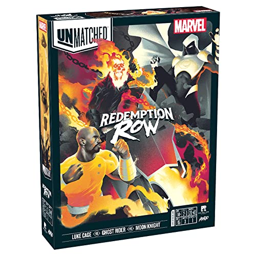 Huch & Friends Unmatched Marvel: Redemption Row: Ghost Rider vs. Luke Cage vs. Moon Knight von Restoration Games