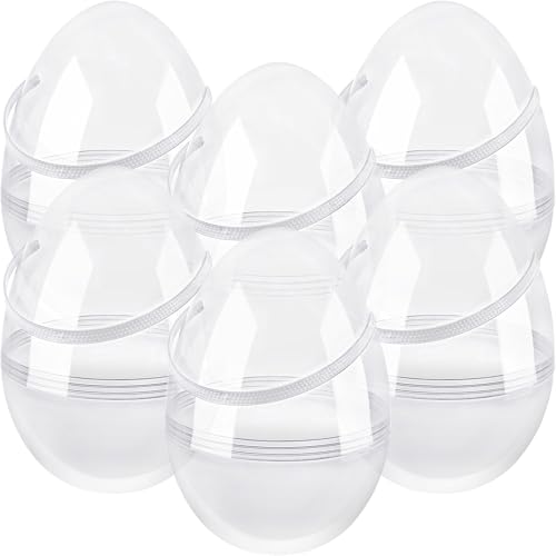 6 Stück 25,4 cm transparente Ostereier mit Griffen, riesiges klares Osterei, Jumbo, befüllbar, DIY-Osterei für Osterjagd, Dekoration 6 Stück 25,4 cm transparente Ostereier mit Griffen, riesiges klares Osterei, Jumbo, befüllbar, DIY-Osterei für Osterjagd, Dekoration von Restroma