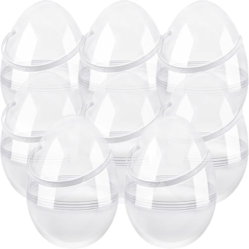 8 Stück 25,4 cm riesiges klares Osterei mit Griffen, Jumbo-Osterei, leeres Osterei, DIY-Osterei, Kunststoff-Überraschungseier für Oster-Party-Zubehör 8 Stück 25,4 cm riesiges klares Osterei mit Griffen, Jumbo-Osterei, leeres Osterei, DIY-Osterei, Kunststoff-Überraschungseier für Oster-Party-Zubehör von Restroma
