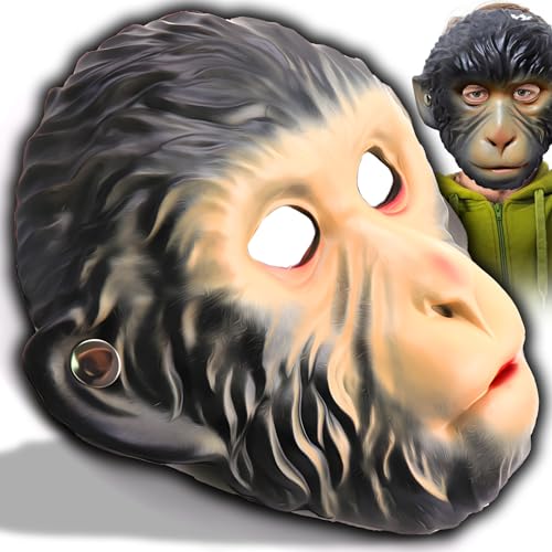 Retoo Affenmaske Monkey face für Halloween Fasching & Karneval als für Herren & Damen Einheitsgröße von Retoo