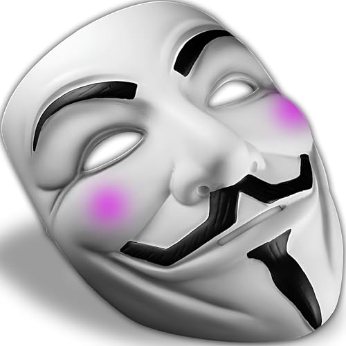 Retoo Anonymous Maske, Halloween Maske, Grusel Maske, Game Master Mask, Guy Masken Hacker für Kostüm Cosplay Party Erwachsene Kinder, V für Vendetta Face Mask, Fancy Carnival Adult Accessories, von Retoo