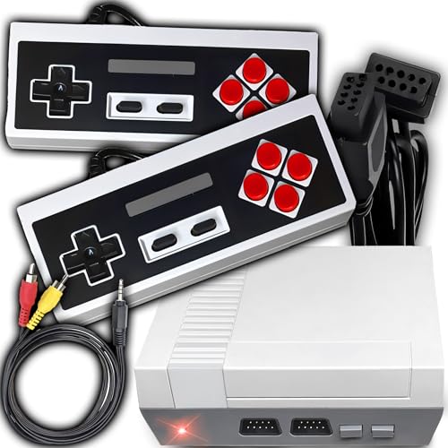 Retoo Spielekonsole Classic Retro, Videospielkonsole mit 620 Eingebaut Spielen und 2 Fernbedienungen, AV-Ausgang Klassische Konsolen 8-Bit-Spiele für Kinder und Erwachsene, Kinderspiele von Retoo
