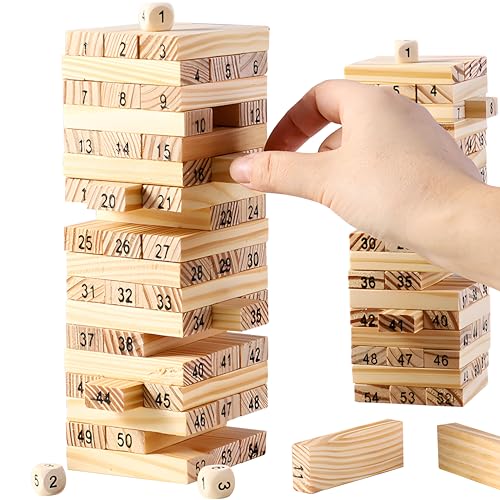 Retoo Wackelturm Stapelspiel Geschicklichkeitsspiel für die ganze Familie Balance Tower gefertigt aus un-behandelten Holz 54 teilig geeignet ab 5 Jahren Retoo Wackelturm Stapelspiel Geschicklichkeitsspiel für die ganze Familie Balance Tower gefertigt aus un-behandelten Holz 54 teilig geeignet ab 5 Jahren von Retoo