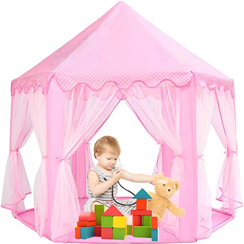 Retoo Zelt für Kinder, Glitzer Castle Kinderzimmer, Kinderhaus, Spielzeug für Innen und Außenspiele, Spielzelt, Prinzessinnenschloss für Mädchen, Kinderzelt, Geschenk für Kinder, Schloss Zelt 140cm Retoo Zelt für Kinder, Glitzer Castle Kinderzimmer, Kinderhaus, Spielzeug für Innen und Außenspiele, Spielzelt, Prinzessinnenschloss für Mädchen, Kinderzelt, Geschenk für Kinder, Schloss Zelt 140cm von Retoo