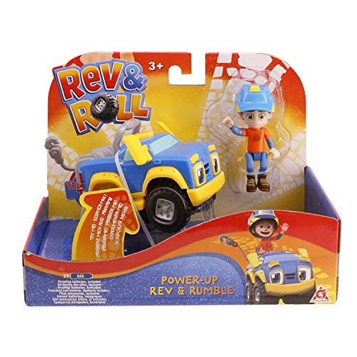 Fahrzeug mit Power-Up Rumblefunktion + 1 Figur Rev 8 cm von Auldey