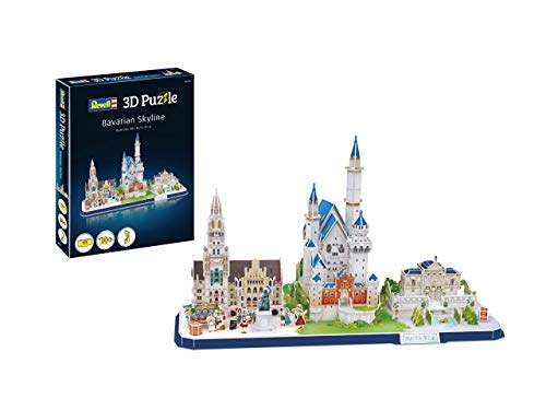 Revell 3D Puzzle 00143 I Bayern Skyline I 178 Teile I 4 Stunden Bauspaß für Kinder und Erwachsene I ab 10 Jahren I Bayern im Miniaturformat selber zusammenbauen von Revell