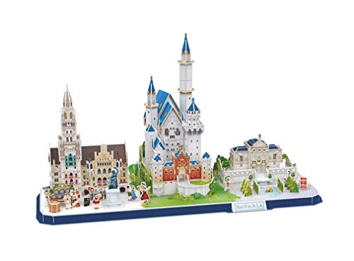 Revell 3D Puzzle 00143 I Bayern Skyline I 178 Teile I 4 Stunden Bauspaß für Kinder und Erwachsene I ab 10 Jahren I Bayern im Miniaturformat selber zusammenbauen von Revell