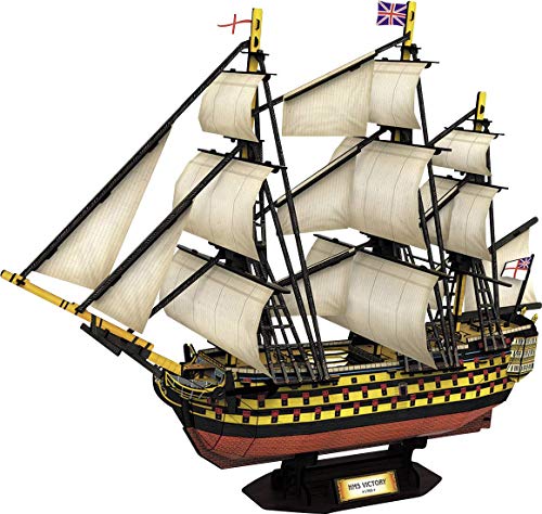 Revell 3D Puzzle 00171 I HMS Victory I 189 Teile I 4 Stunden Bauspaß für Kinder und Erwachsene I ab 10 Jahren I Das Flaggschiff von Admiral Nelson selber zusammenbauen Revell 3D Puzzle 00171 I HMS Victory I 189 Teile I 4 Stunden Bauspaß für Kinder und Erwachsene I ab 10 Jahren I Das Flaggschiff von Admiral Nelson selber zusammenbauen von Revell
