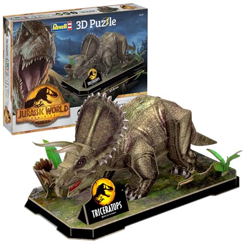 Revell 00242 Jurassic World Park Welt als 3D Puzzle entdecken, Bastelspaß für eine ganze Familie, farbig von Revell