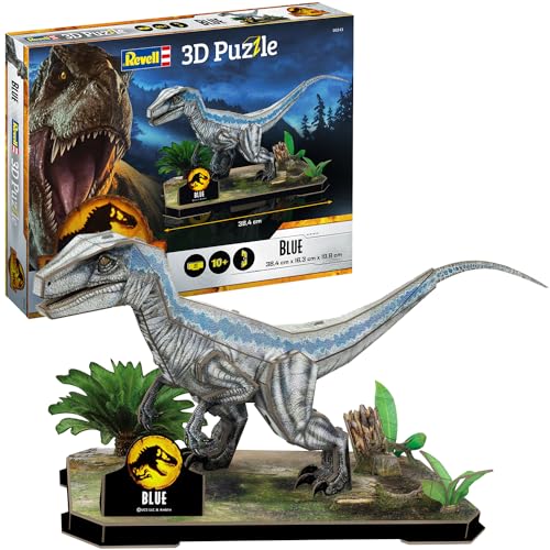Revell Jurassic World Dominion 3D Puzzle | Velociraptor Blue | Dinosaurier-Modell mit Dioramenplatte | Einfacher Zusammenbau | Perfekt für Kinder ab 10 Jahren | Detailreiches Sammlerstück | 57 Teile Revell Jurassic World Dominion 3D Puzzle | Velociraptor Blue | Dinosaurier-Modell mit Dioramenplatte | Einfacher Zusammenbau | Perfekt für Kinder ab 10 Jahren | Detailreiches Sammlerstück | 57 Teile von Revell
