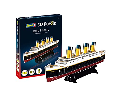 Revell 3D Puzzle 00112 I RMS Titanic I 30 Teile I 2 Stunden Bauspaß für Kinder und Erwachsene I ab 10 Jahren I Das wohl berühmteste Schiff der Welt selber zusammenbauen von Revell