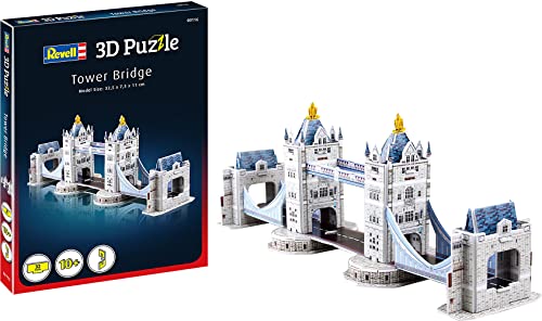Revell 3D Puzzle 00116 I London Tower Bridge I 32 Teile I 2 Stunden Bauspaß für Kinder und Erwachsene I ab 10 Jahren I Die berühmteste Brücke der Welt selber zusammenbauen von Revell