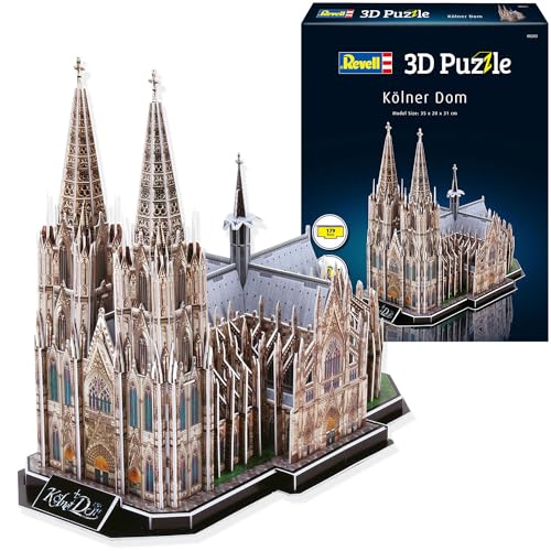 Revell 3D Puzzle 00203 I Koelner Dom I 179 Teile I 4 Stunden Bauspaß für Kinder und Erwachsene I ab 10 Jahren I Die dritthöchste Kirche der Welt selber zusammenbauen von Revell