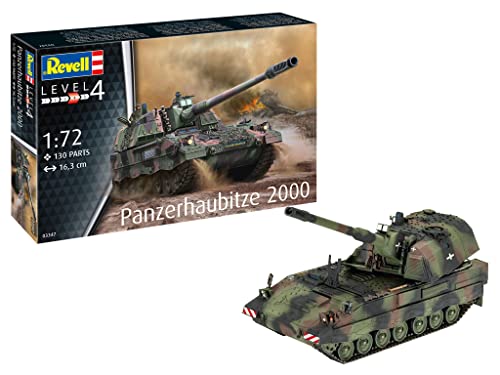 Revell Modellbausatz I Panzerhaubitze 2000 I Detailreicher Level 4 Panzerbausatz I 61 Teile I Maßstab 1:76 I für Kinder und Erwachsene ab 12 Jahren von Revell