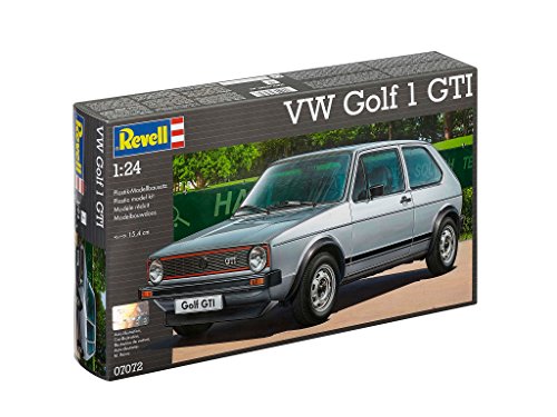 Revell Ag (Germany) RV07072 Revell Modellbausatz Auto 1:24 - Volkswagen VW Golf 1 GTI im Maßstab 1:24, Level 4, originalgetreue Nachbildung mit vielen Details, 07072, Silber von Revell