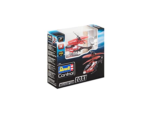 Revell 23841 Mini RC Helikopter mit Fernbedienung TOXI, 3-Kanal IR-Fernsteuerung, Indoor-Flugmodell, Akku, Gyro, einfach zu fliegen Hubschrauber ferngesteuert für Kinder und Einsteiger, Rot Revell 23841 Mini RC Helikopter mit Fernbedienung TOXI, 3-Kanal IR-Fernsteuerung, Indoor-Flugmodell, Akku, Gyro, einfach zu fliegen Hubschrauber ferngesteuert für Kinder und Einsteiger, Rot von Revell Control