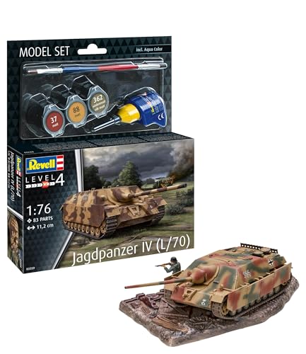 Revell Modellbau, Model Set Jagdpanzer IV (L/70), Maßstab 1:76, 83 Teile, Ab 12 Jahren, Detailgetreues Modell, Authentische Nachbildung von Revell