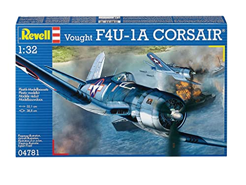 Revell Modellbausatz Flugzeug 1:32 - Vought F4U-1A CORSAIR im Maßstab 1:32, Level 4, originalgetreue Nachbildung mit vielen Details, 04781, verschieden Revell Modellbausatz Flugzeug 1:32 - Vought F4U-1A CORSAIR im Maßstab 1:32, Level 4, originalgetreue Nachbildung mit vielen Details, 04781, verschieden von Revell