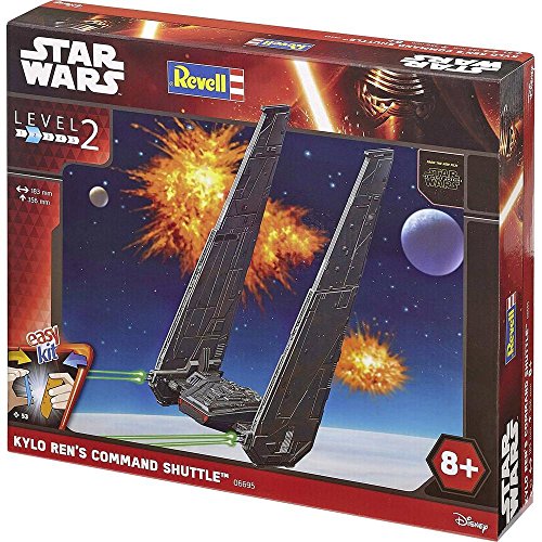 Revell Modellbausatz Star Wars Kylo Ren´s Command Shuttle im Maßstab 1:93, Level 2, originalgetreue Nachbildung mit vielen Details, Steckmechanismus, mit vorbemalten und vordekorierten Teilen, 06695 Revell Modellbausatz Star Wars Kylo Ren´s Command Shuttle im Maßstab 1:93, Level 2, originalgetreue Nachbildung mit vielen Details, Steckmechanismus, mit vorbemalten und vordekorierten Teilen, 06695 von Revell