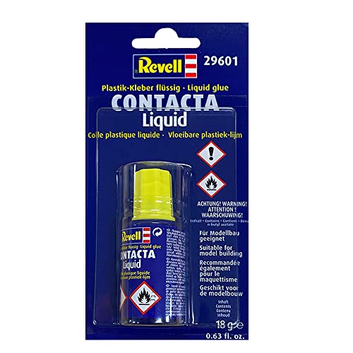 Revell 29601 Contacta Liquid, Flüssigkleber mit Pinsel 29601-Revell-Flaschenkleber/SB geblistert, No Colur von Revell