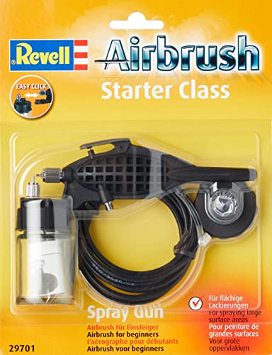 Revell Airbrush Spritzpistole Starter Class I Farbpistole mit Farbbehälter I Ideal für Modellbauer I Spritzpistole für präzises Arbeiten I Für Jungen, Mädchen & Erwachsene Revell Airbrush Spritzpistole Starter Class I Farbpistole mit Farbbehälter I Ideal für Modellbauer I Spritzpistole für präzises Arbeiten I Für Jungen, Mädchen & Erwachsene von Revell