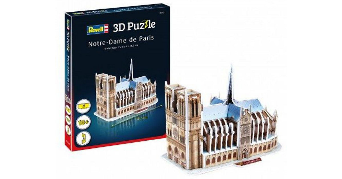 3D-Puzzle Notre-Dame de Paris, 39 Teile, 15,3 cm von Revell