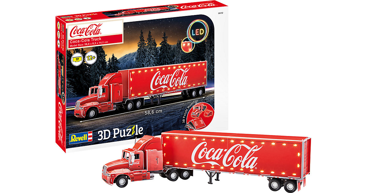 3D-Puzzle Coca-Cola Truck - LED Edition, 168 Teile, 58,6 cm 3D-Puzzle Coca-Cola Truck - LED Edition, 168 Teile, 58,6 cm von Revell