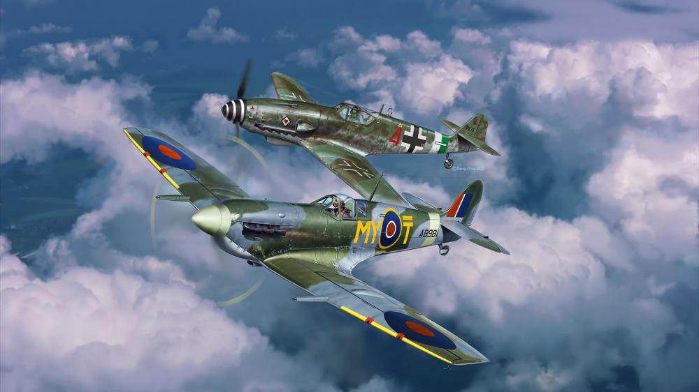 Combat Set Messerschmitt Bf 109 G-10 & Spitfire Mk.V Combat Set Messerschmitt Bf 109 G-10 & Spitfire Mk.V von Revell