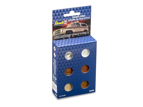 Revell Email Color Set 07724 – Farbset für „Stranger Things“ 1985 Chevrolet K5 Modellbausatz, 6X 14ml, speziell für Einsteiger und Profis, ideal für präzise Basisbemalung des New Tool Bausatzes. von Revell Modellbau