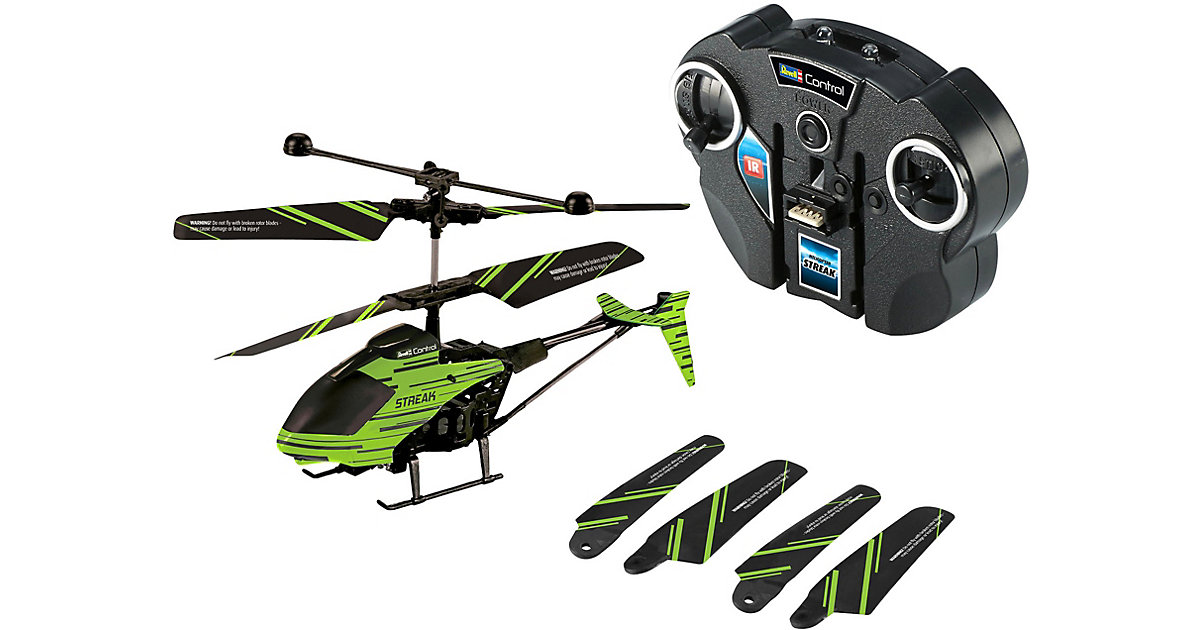 "RC Indoor-Helikopter ""Streak"" Glow in the dark, Revell Control Ferngesteuerter Hubschrauber, 18 cm" "RC Indoor-Helikopter ""Streak"" Glow in the dark, Revell Control Ferngesteuerter Hubschrauber, 18 cm" von Revell