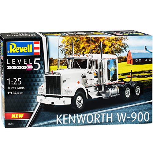 Kenworth W-900 Weiss LKW 07659 Bausatz Kit 1/24 1/25 Revell Modell Auto von Revell