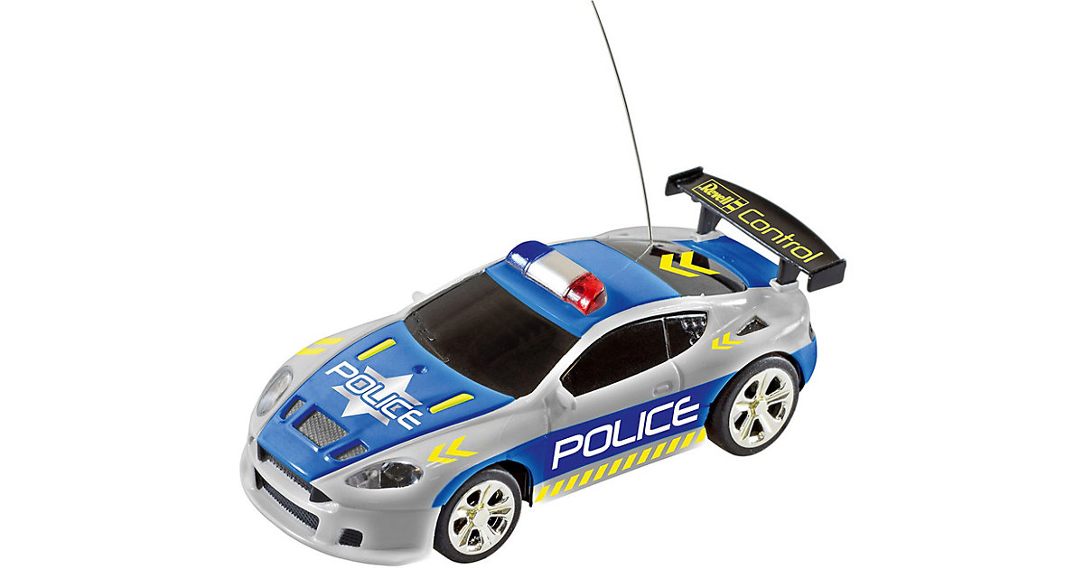 Mini RC Car Polizeiauto Police, Revell Control Ferngesteuertes Auto in Dosenverpackung, 8 cm von Revell