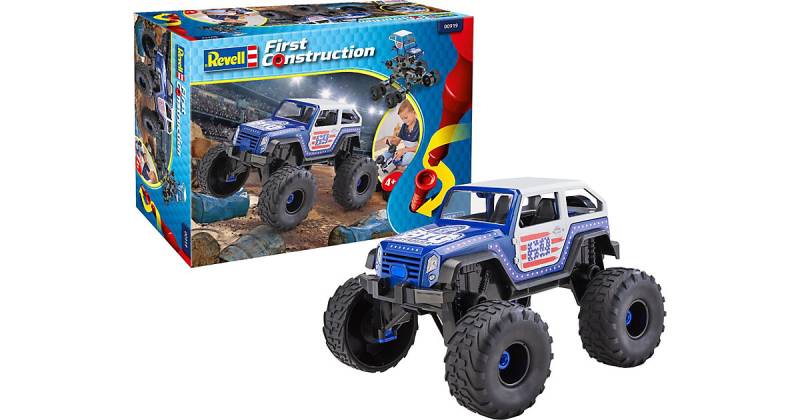 Monster Truck, Revell First Construction, Bausatz Kinder ab 4 im Maßstab 1:20, 45 Teile, 21,5 cm  Kinder von Revell