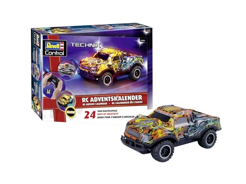 Revell Adventskalender RC Christmas Driver I Ferngesteuertes Auto I zum Basteln I RC Adventskalender für Jungen, Mädchen & Erwachsene ab 10 Jahren I von Revell