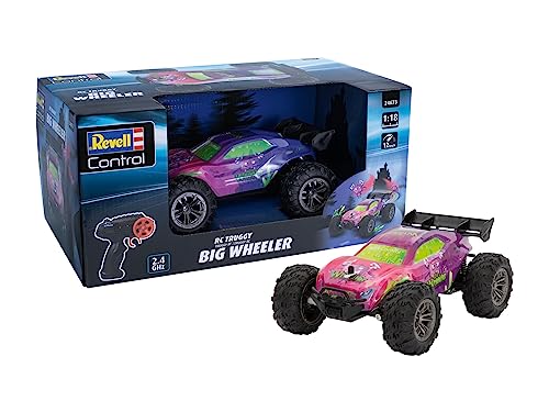 Revell Control RC Big Wheeler I Off-Road-Performance I Kraftvoller Elektromotor I Spektakuläre Unterbodenbeleuchtung I 2.4 GHz Multiplayer-Steuerung I Li-Ion Akku I Für Kinder ab 8 Jahren von Revell