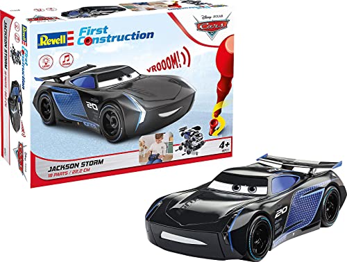 Revell Jackson Storm Disney Cars Auto mit Licht & Sound, First Construction, Bausatz für Kinder ab 4, Schwarz von Revell