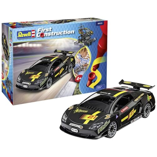 Revell 00910 First Construction Rennwagen, schwarz für Kinder ab 4 Jahren von Revell