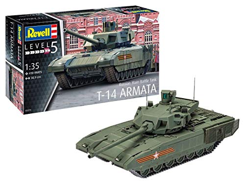 Revell 03274 Modellbausatz Russian Main Battle Tank T-14 AR im Maßstab 1:35, Level 5 von Revell