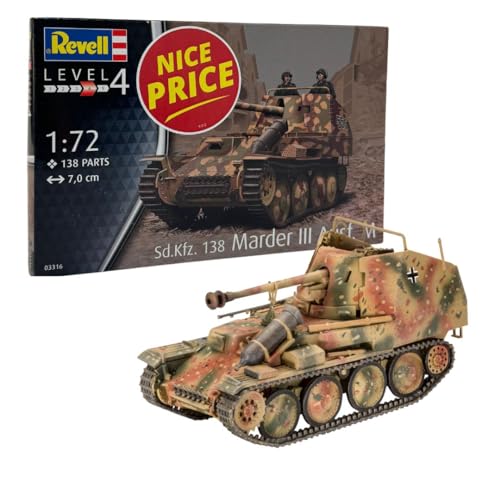 Revell 3316 Sd.Kfz. 138 Marder III AUSF. M Zubehör, Mehrfarbig von Revell